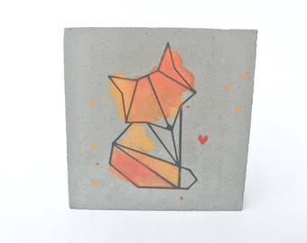 Star Watercolour On Concrete Watercolor Concret Concrete Etsy