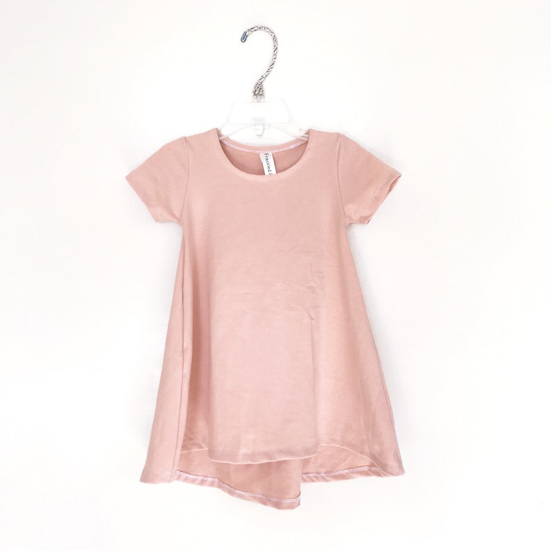 pink swing dress with sleeves