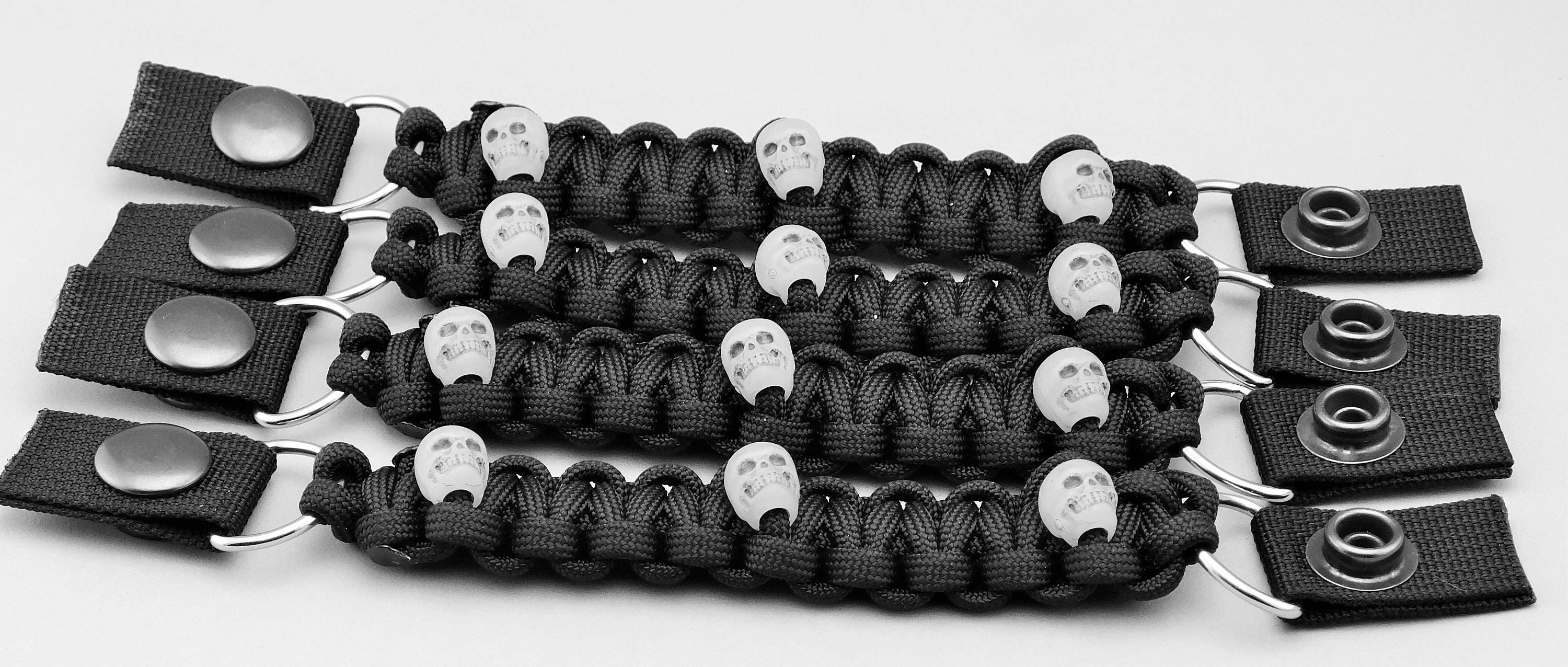 550 Paracord Vest Extenders with Skulls Set of 2 4 or 6 Etsy