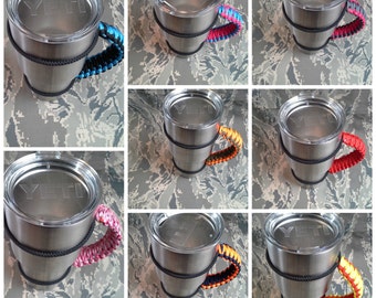Paracord Yeti Tumbler Handle 20 and 30 oz - Over 30 Colors to Choose From