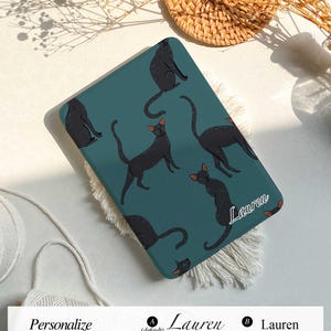 カスタムブラックキャットKindleケース Paperwhite 2024 7インチケース Kindleケース Paperwhite 6.8インチケース Kindle 第12世代 第11世代 Fire HD 10ケース 彼女へのギフト