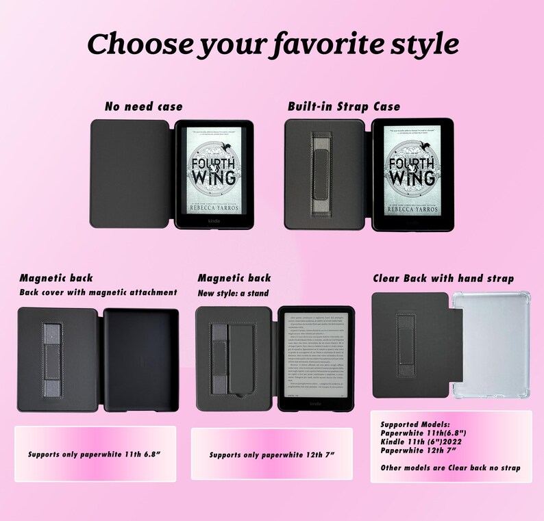 Gepersonaliseerde boekenwinkel Geheel nieuwe Kindle-hoesje 12e generatie 2024, Kindle Paperwhite 7-inch omslag Paperwhite 6.8-hoes, HD-hoesje 7' 2022 Moederdagcadeaus afbeelding 7