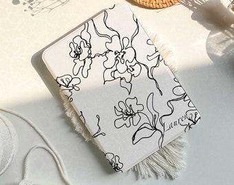 Minimalist Flowers Personalization All New Kindle 12th Generation 2024 Case, Kindle Paperwhite 12th 7" Cover Paperwhite6.8" Scribe Cover