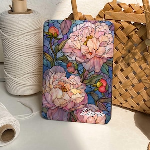 Stained Glass Flower Kindle Paperwhite 12th 2024 case, Kindle paperwhite 11th gen case, Kindle cover, Kobo case with strap, Gifts For mom