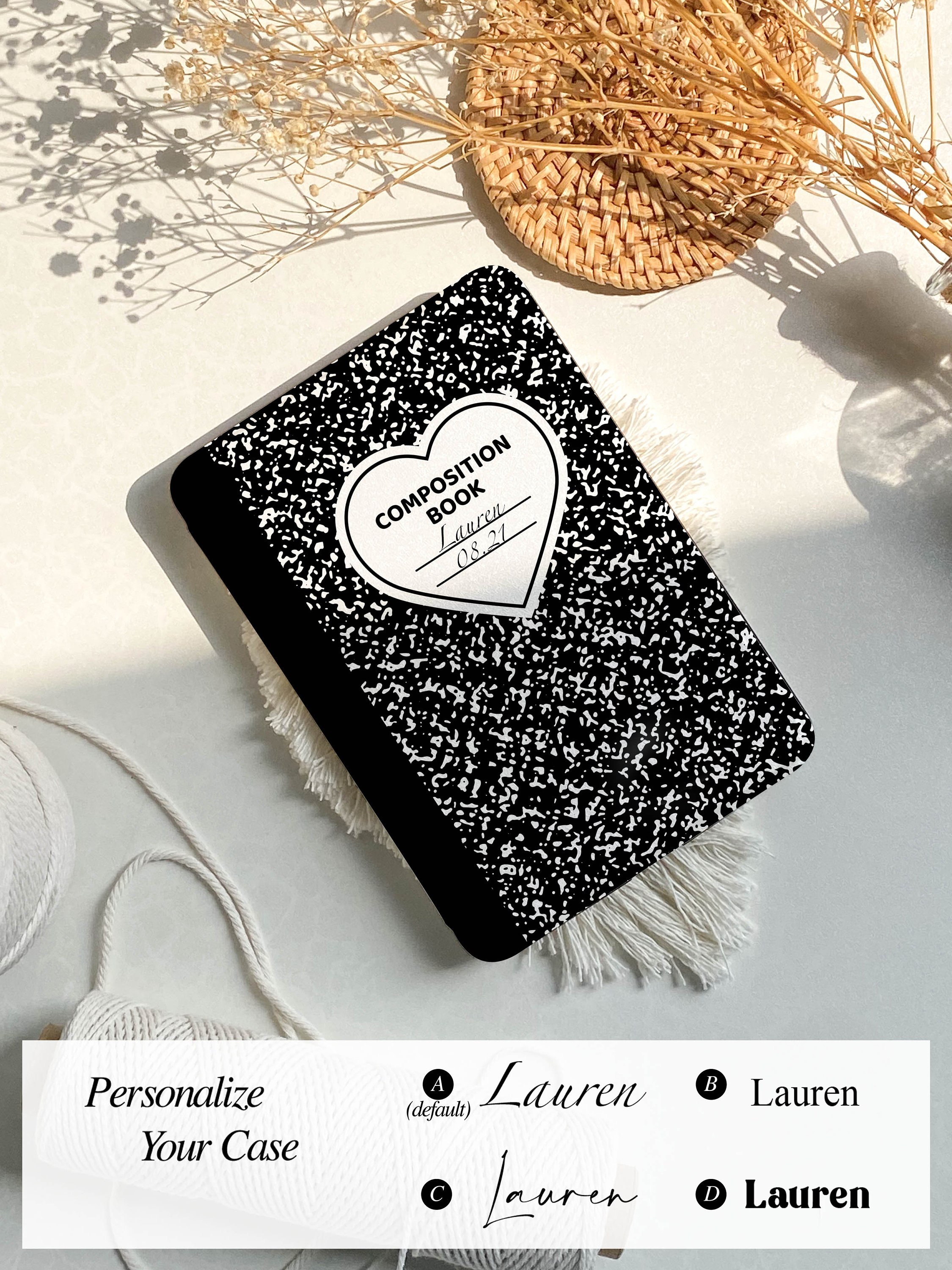 Custom Composition Notebook All New Kindle 12th Generation 2024 Case, Kindle Paperwhite 12th Cover  kindle Colorsoft Cover Sribe Case Gifts