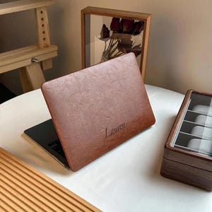 Chestnut brown Leather Case for All New MacBook M4 Air 13" 2025 A2681 A3113 Pro 13 A2338 Pro 14 15 2021 Pro 16 inch Laptop Case Gift For Dad