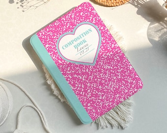 Kawaii Composition Notebook All new kindle 6" 2022 case kindle case cover paperwhite 2021 6.8" case kindle 10th 11th Gen Pink Cover