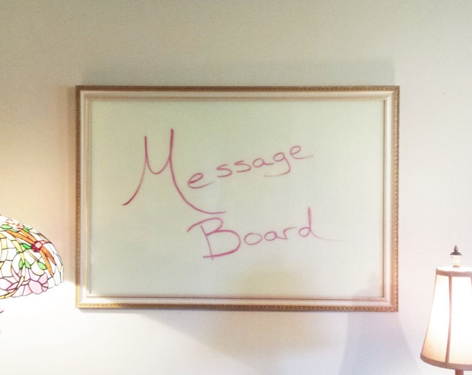 Elegant White Message Board, Antiqed, Whiteboard, Dry Erase Board