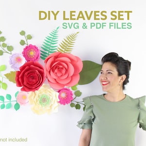 DIY Leaves Set for Giant Paper Flowers | SVG and PDF files