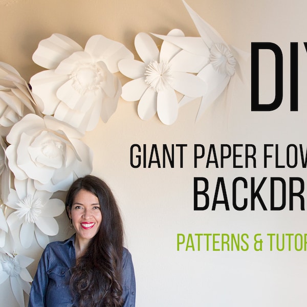 Giant Paper Flowers - Patterns + video tutorials (pdf, svg and png files)