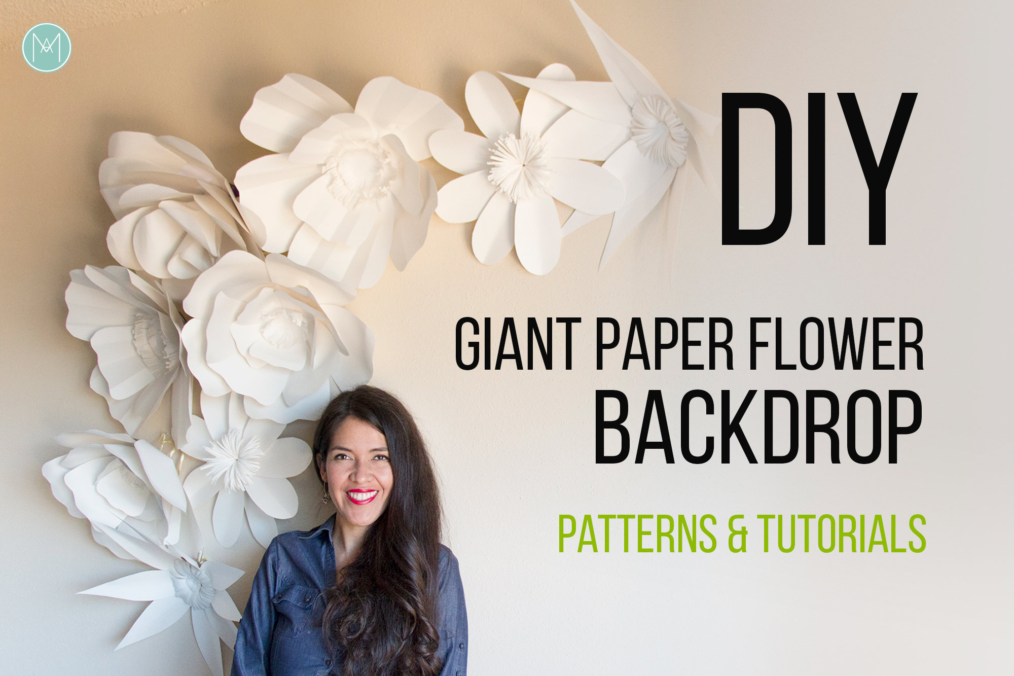 Giant Paper Flowers - Patterns + video tutorials (pdf, svg and png fi…