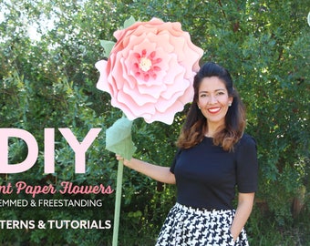 Giant Paper Flowers - Stemmed and Freestanding - Patterns & Video Tutorials