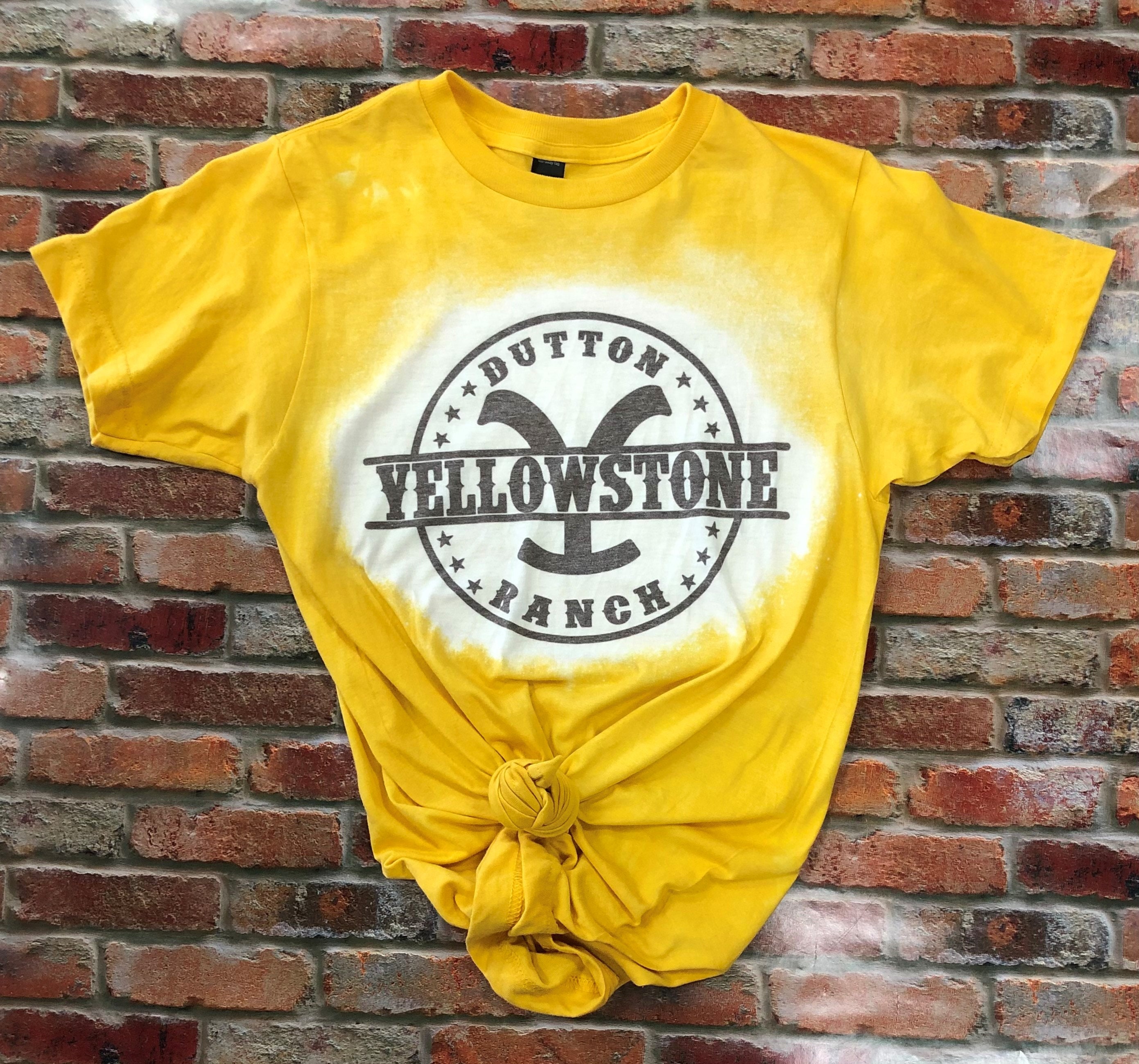 mustard bleached shirt