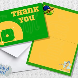 Ringrazia il baseball giovanile; Carta piegata; Cartolina