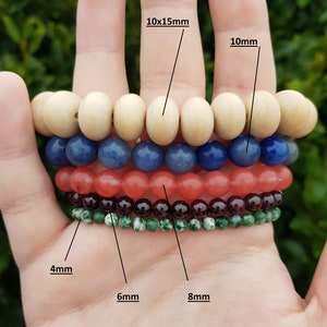 Rosewood Bead Bracelet, Rosewood Bracelet, Wood Bead Bracelet, Wood Beads, Natural Wood Beads, Bead Bracelet, Men's/Women's Bracelet image 5