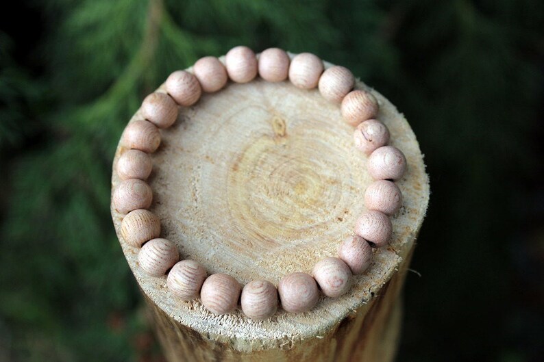 Rosewood Bead Bracelet, Rosewood Bracelet, Wood Bead Bracelet, Wood Beads, Natural Wood Beads, Bead Bracelet, Men's/Women's Bracelet image 2