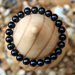 Black Onyx Bracelet, Onyx Bracelet, Black Bead Bracelet, Beaded Bracelet, Gemstone Bracelet, Yoga Bracelet, Men&#39;s/Women&#39;s Bracelet
