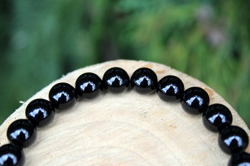 Beaded Bracelet Black Onyx Bracelet Black Bead Bracelet Gemstone Bracelet Onyx Bracelet Yoga Bracelet Men/'sWomen/'s Bracelet
