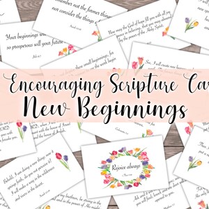 40 Encouraging Scripture Cards for New Beginnings &amp; New - Etsy