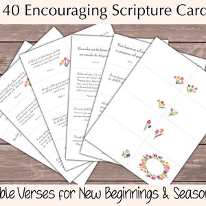 40 Encouraging Scripture Cards for New Beginnings &amp; New - Etsy