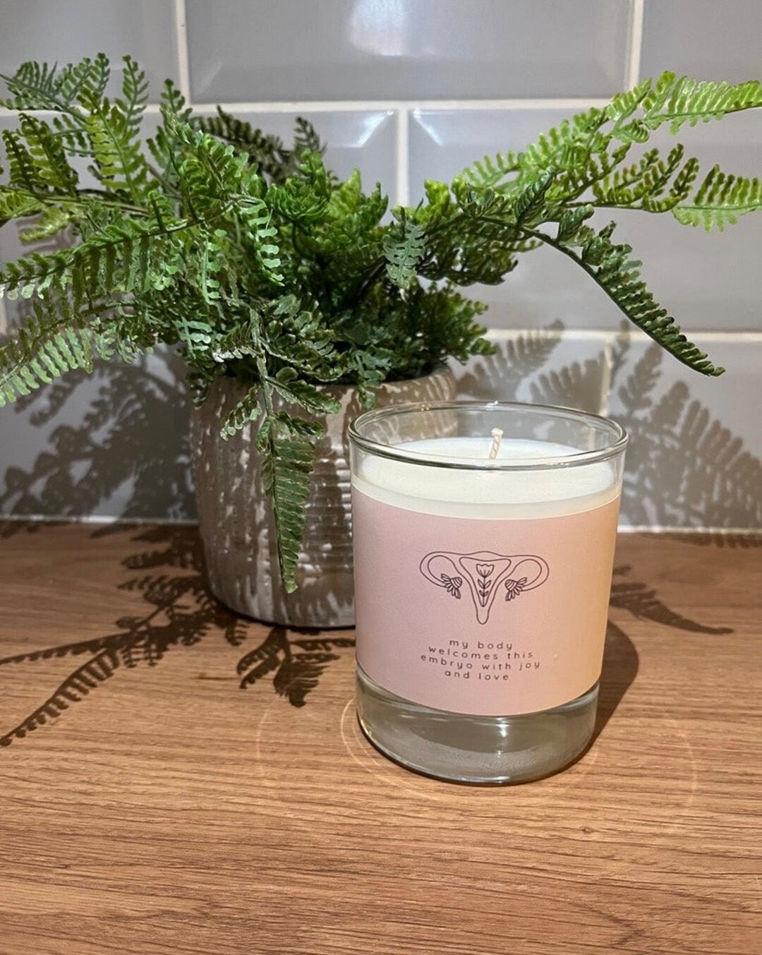 Ivf Embryo Transfer Inspired Glass Jar Soy Wax Candle My Body Etsy