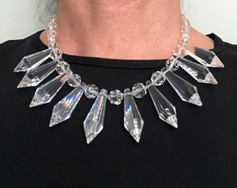 Dramatic Crystal Drops Necklace