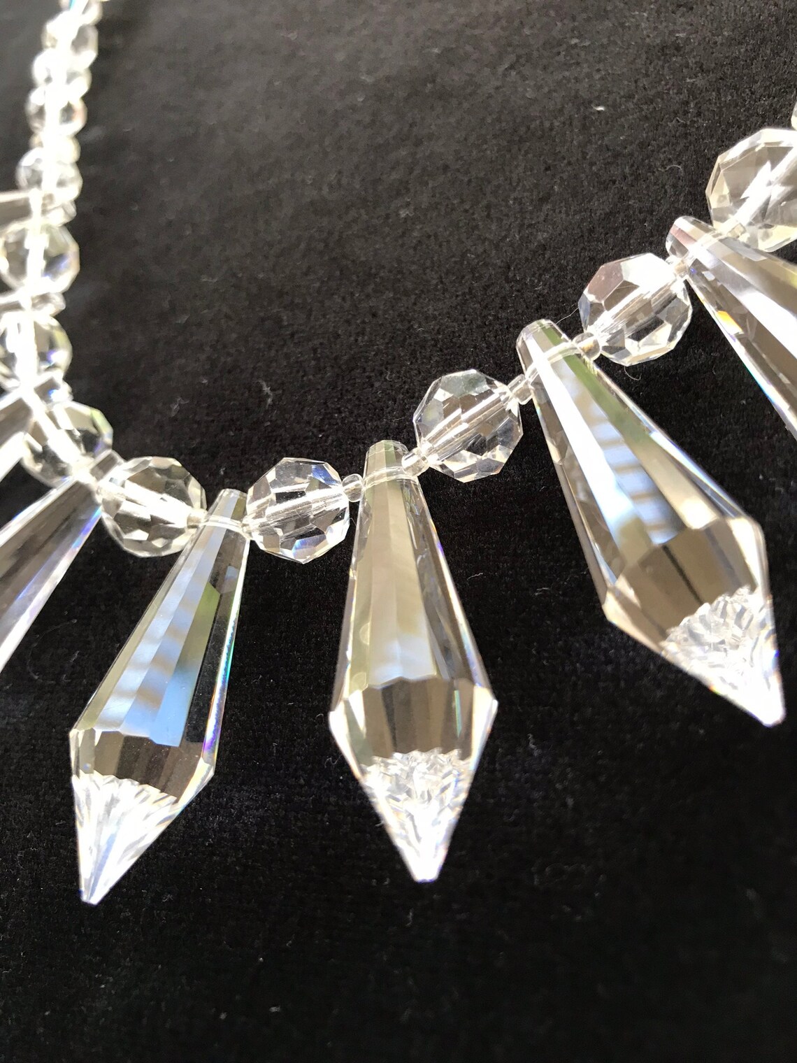 Dramatic Crystal Drops Necklace Etsy Denmark
