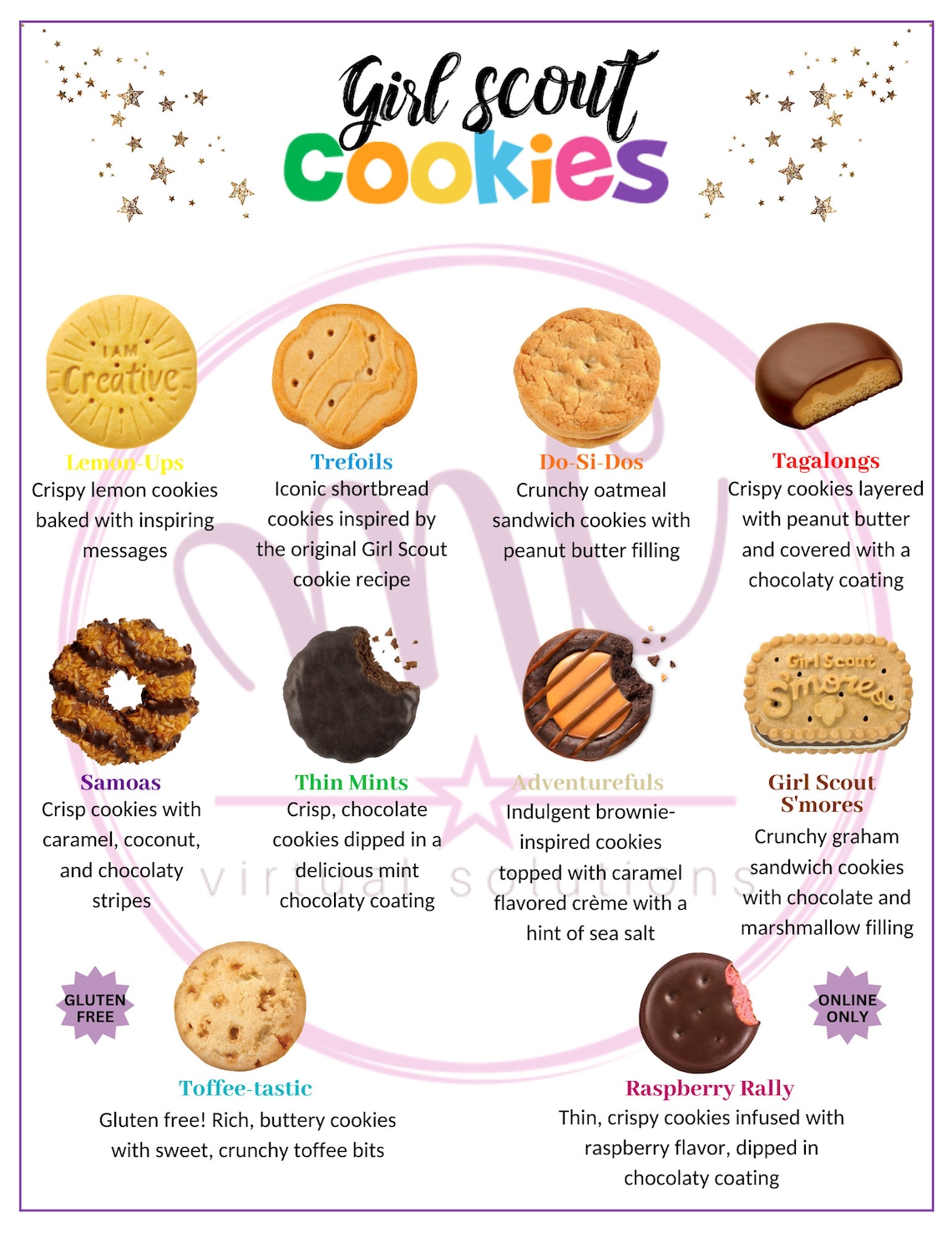 Girl Scout Cookie Flyer 2023 Little Brownie Bakers Digital Etsy