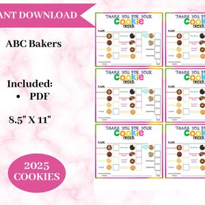 Boulangeries ABC 2025 - Eclaireuses Merci pour le reçu de commande de vos éclaireuses Cookie - Téléchargement numérique - Nouveau Exploremores