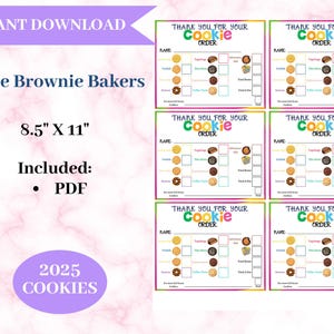 2025 - Girl Scouts Thank You for Your Girl Scout Cookie Order Receipt Slip - Little Brownie Baker - Digital Download - New Exploremores
