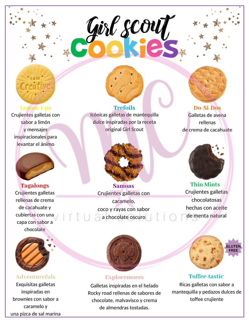 Spanish ~ Girl Scout Cookie Flyer 2025 Little Brownie Bakers Digital ...