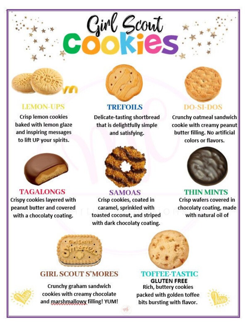 Girl Scout Cookie Flyer 2020 Etsy