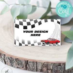 Editable Two Fast Food Tent Cards, Race Car Party Favor Tags 2nd Birthday place cards 2 Fast 2 Curious Vin Diesel Fast & Furious
