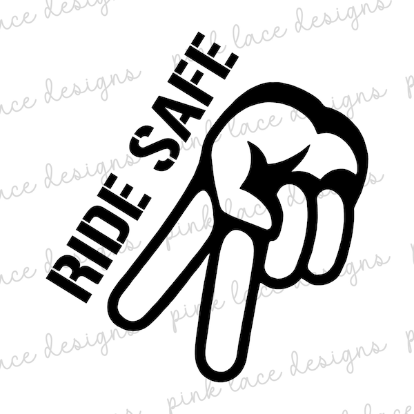 Ride Safe, It's a biker thing, peace wave, Motorcycle Decal, Motorcycle Respect, Cut File, Cricut File, Cameo, Biker Decal, Car Decal