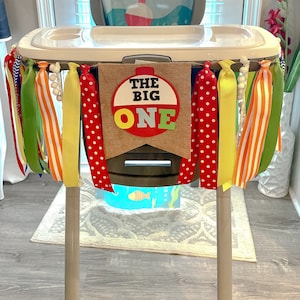 Fishing High Chair Banner, The Big One, O-fish-ally One Banner, The Big One Banner, Fishing First Birthday Banner