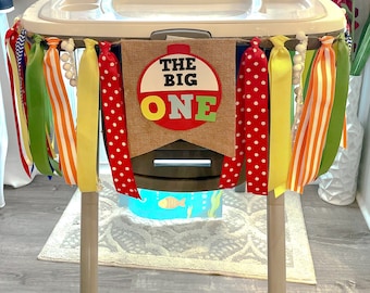 Fishing High Chair Banner, The Big One, O-fish-ally One Banner, The Big One Banner, Fishing First Birthday Banner