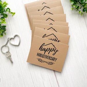 Happy Housiversary Real Estate Agent Cards - Realtor Note Cards - Housiversary - House Cards