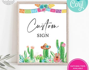 Editable Fiesta taco 'bout love, Party Signs, Custom Shower Sign, Mexican wedding shower signs, Taco Bar Signs, Shower Signs, Editable Corjl