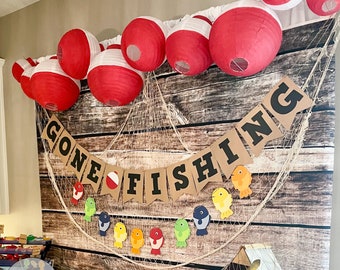 The Big ONE First Birthday Banner, Gone Fishing, O-fish-ally One Banner, The Big One Banner, Fishing First Birthday Banner, Fish Banner