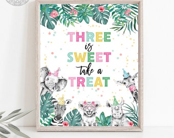 Young Wild & Three Party Supplies, Three Is Sweet Take A Treat, Third Birthday Decorations, Young Wild And Three Decorations, Birthday