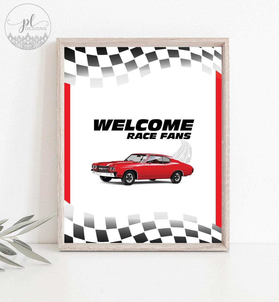 Welcome Race Fans Two Fast Birthday, Two Fast Boy Race Car 2nd Birthday ...