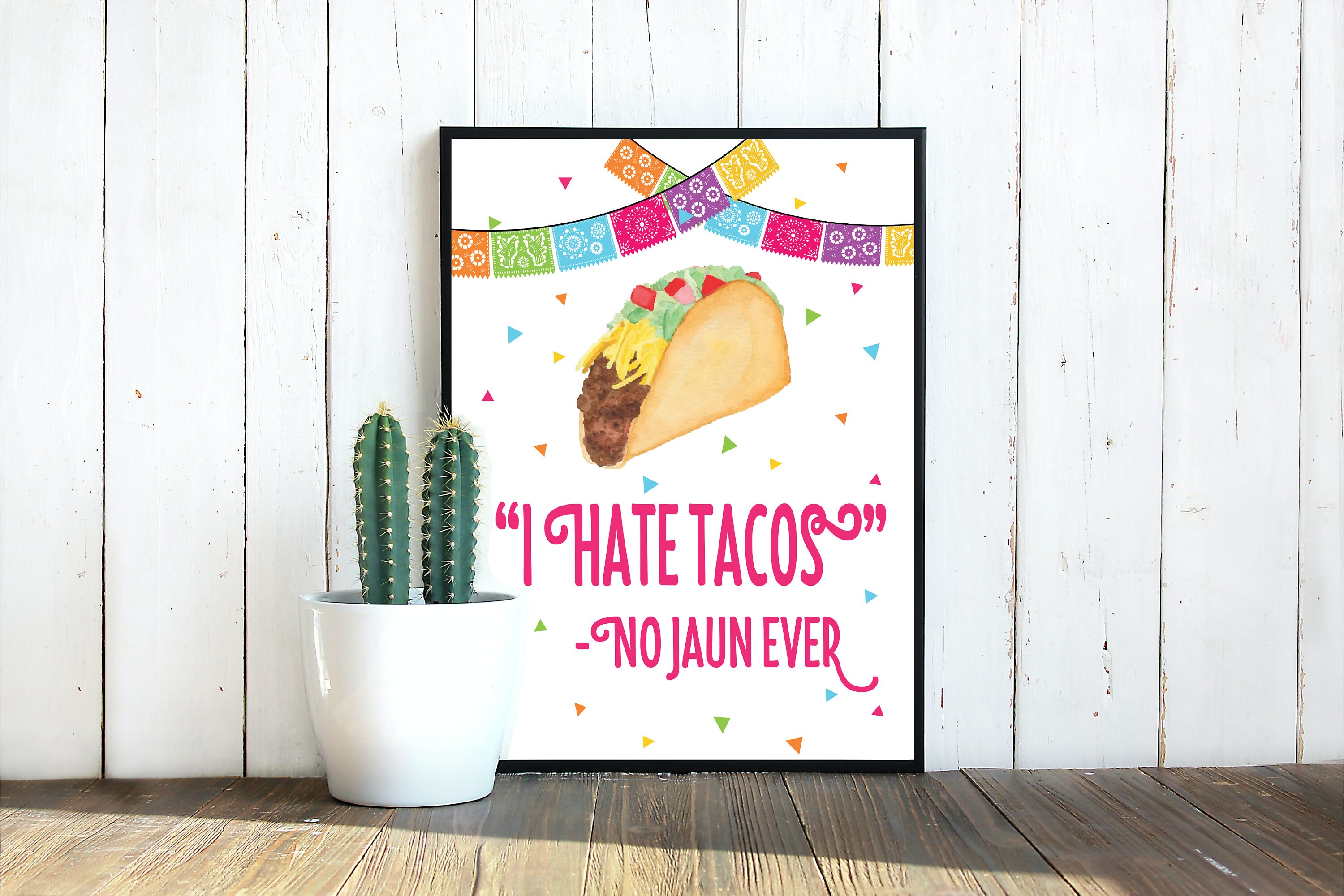 Taco Tuesday Invitation, I hate tacos said, Second Birthday Taco Bar, Taco Tuesday Birthday Party, Taco Tuesday Template, Fiesta Birthday