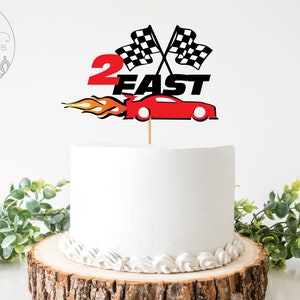 Two Fast Cake Topper, Race Car Party 2nd Birthday Race Car Party Decor 2 Fast 2 Curious Vin Diesel Fast & Furious Centerpieces Birthday
