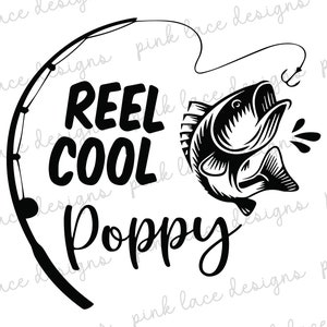 Fishing Gifts, Fishing Glass, Reel Cool, Grandpa Gift, Father&#39;s Day Gift, Fisher Gift, Fisherman Gift, Fisherman, Daddy Gift, Fishing, SVG