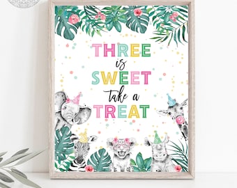 Young Wild & Three Party Supplies, Three Is Sweet Take A Treat, Third Birthday Decorations, Young Wild And Three Decorations, Birthday