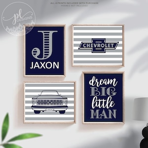 Nursery decor, car decor, square body chevy, engine block, old cars, old trucks, old car nursery art boys, car print, truck print