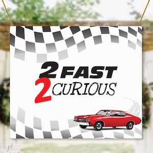 2 Fast 2 Furious Banner Two Fast Birthday Invitation Two Fast Boy Race Car 2nd Birthday Party Race Car Party Fast And Furious,Vin Diesel