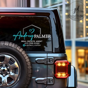 Real Estate Marketing Decal, Realtor Car Decal, Custom Realtor Decal, Vinyl Decal, Realtor Vinyl Decals for cars, Real Estate Decal