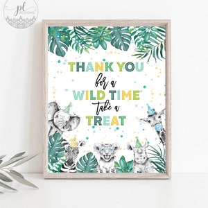 Young Wild & Three, Two Wild, Party Supplies, Thank You For A Wild Time, Young Wild Three Decorations, Boy Birthday, Jungle Birthday