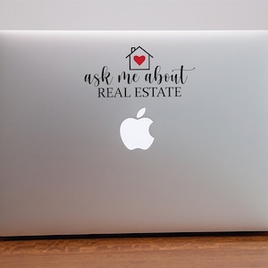 Ask Me About Real Estate Marketing Decal, Vinyl Decal for Real Estate Marketing, Realtor Vinyl Decals for cars/surfaces, Realtor Key